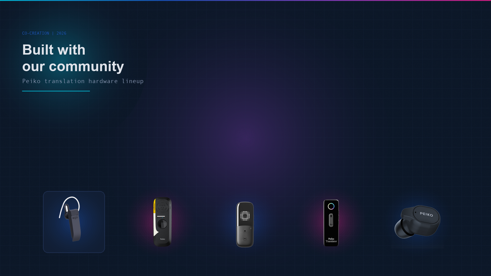 Peiko translation hardware lineup